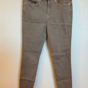 Frame Denim Women's Brown Micro-Check Skinny Jeans